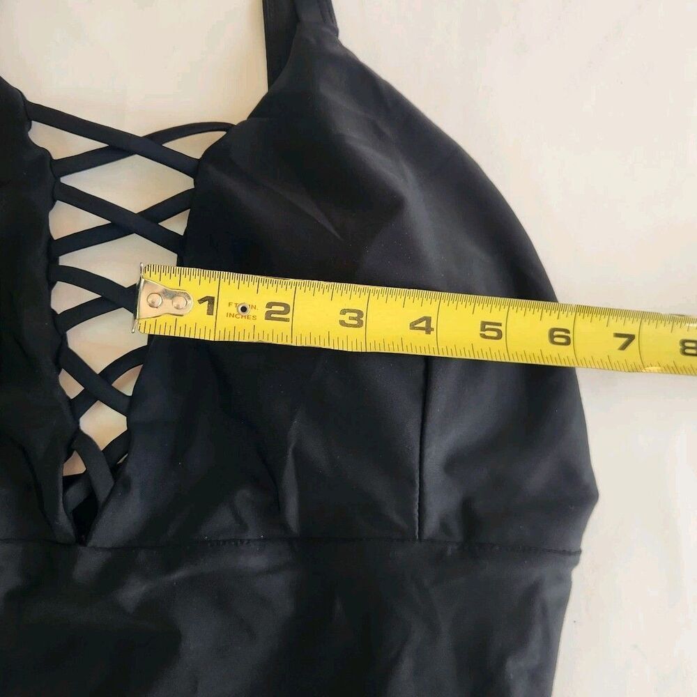 Ekouaer Elegant Inspired Vintage Black Pin up One Piece Swimsuit Size XXL - Picture 6 of 8
